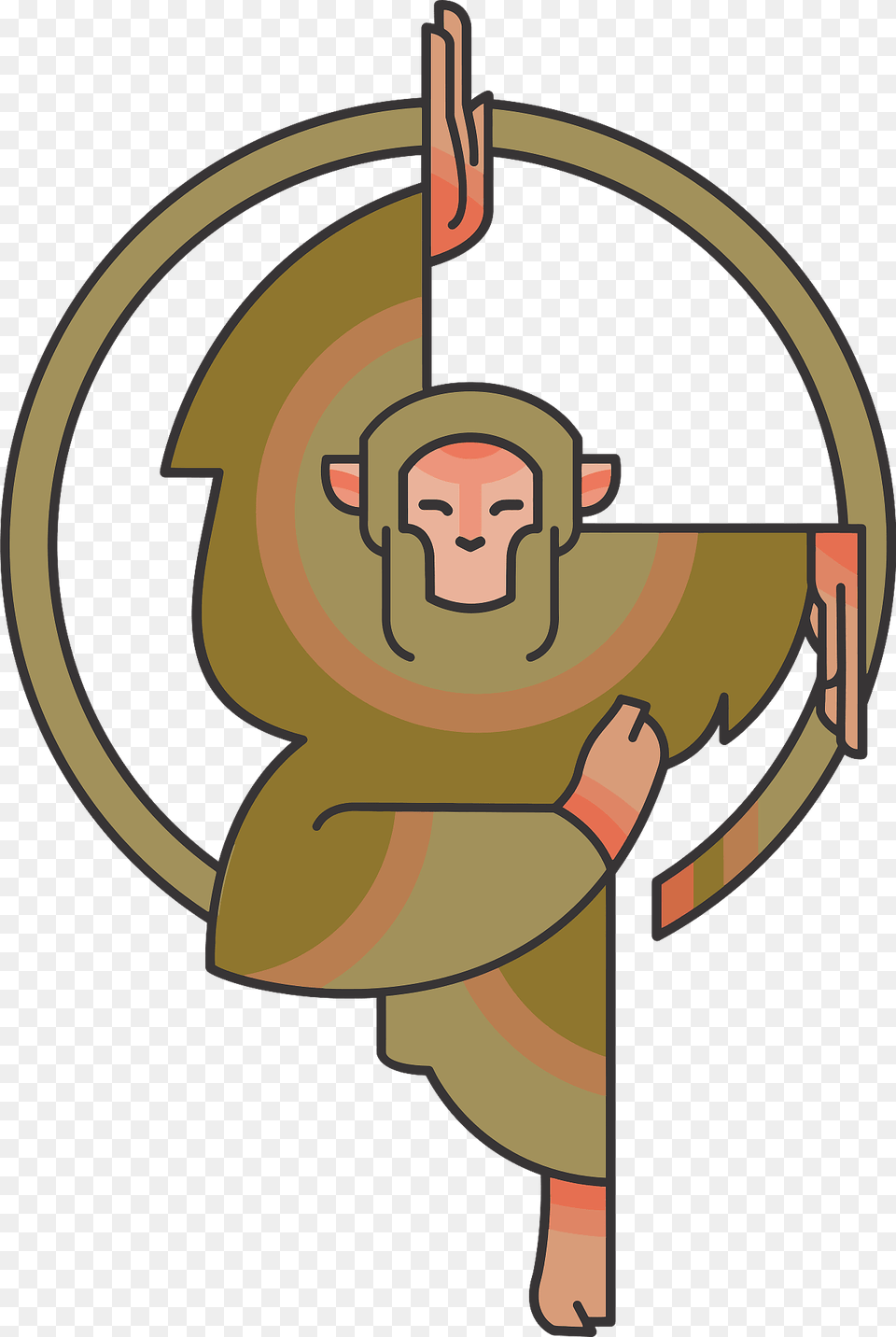 Monkey Warrior Clipart, Face, Head, Person, Weapon Free Png