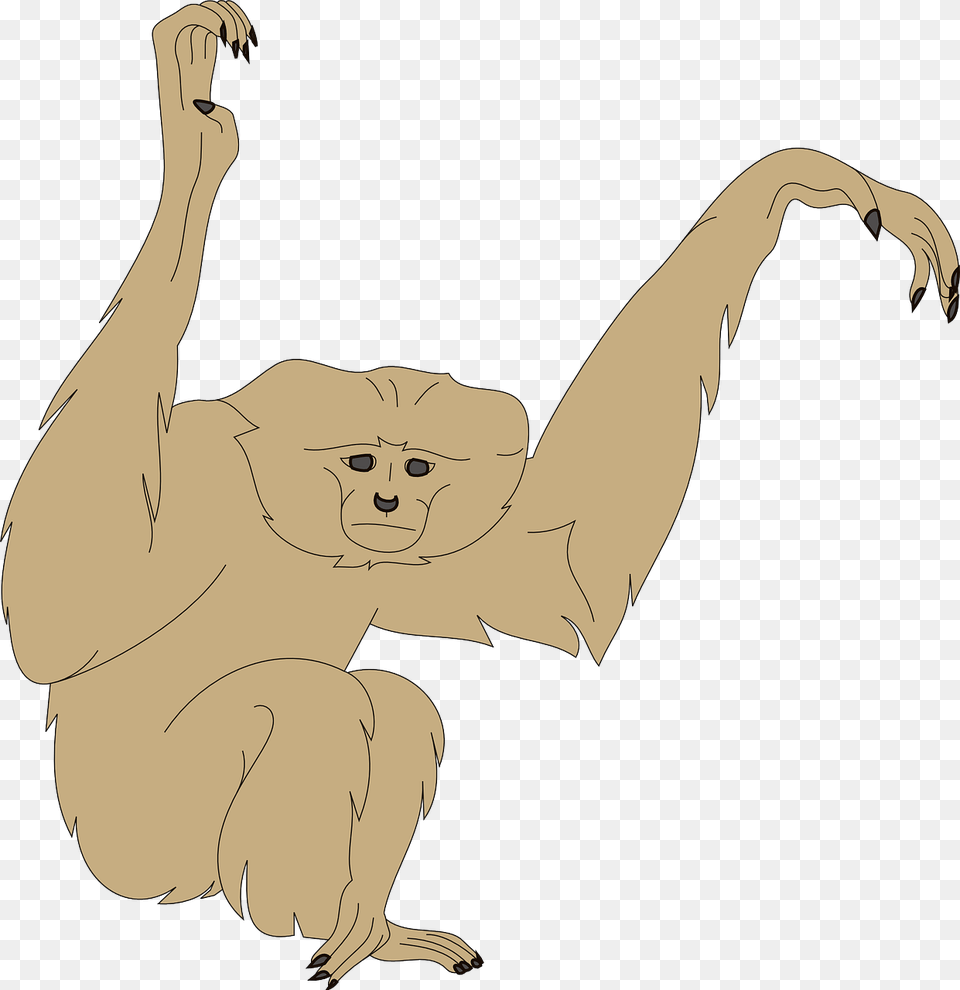 Monkey With Raised Arms Svg Clip Arts Monkey Arms, Animal, Wildlife, Kangaroo, Mammal Png