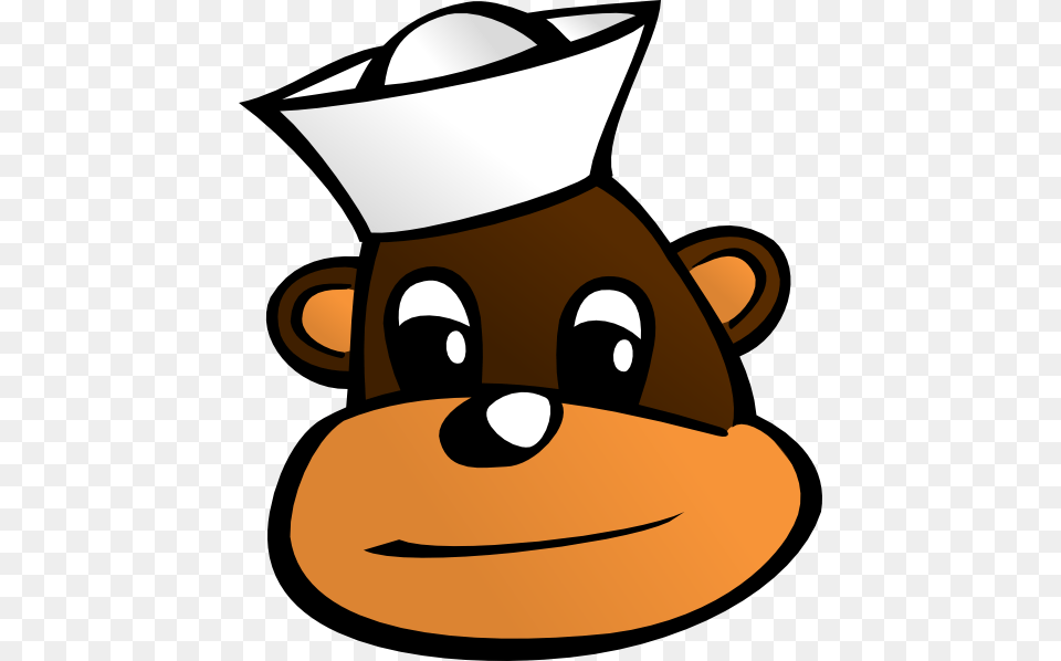 Monkey With Sailor Hat Clip Art, Clothing, Ammunition, Grenade, Weapon Png