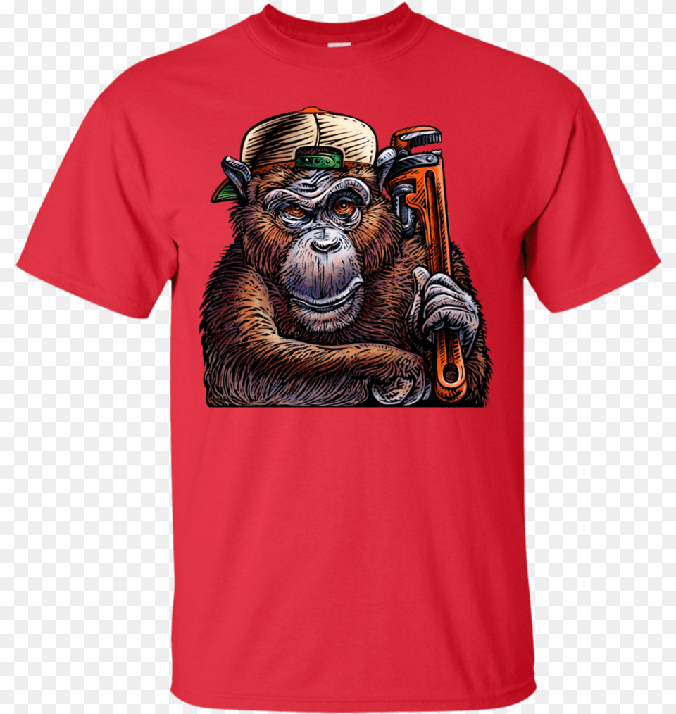 Monkey Wrench T Shirt Amp Hoodie Monkey Wrench, T-shirt, Clothing, Adult, Person Free Png