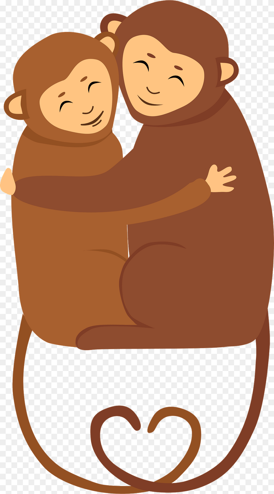 Monkeys In Love Clipart, Bag, Face, Head, Person Free Png