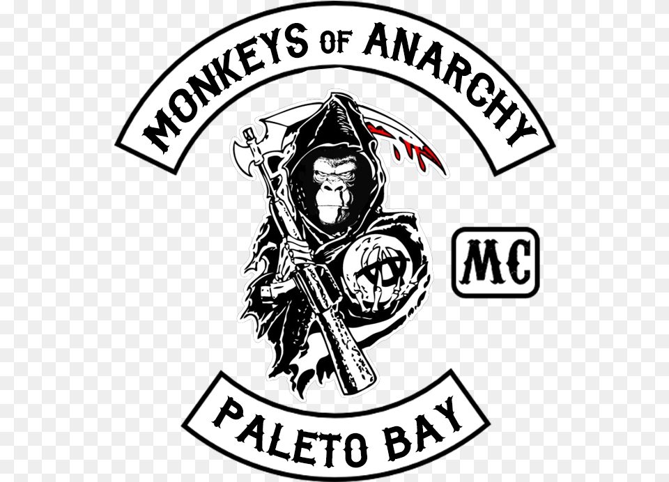 Monkeys Of Anarchy Mc Logos Monkeys Of Anarchy, People, Person, Adult, Male Free Png