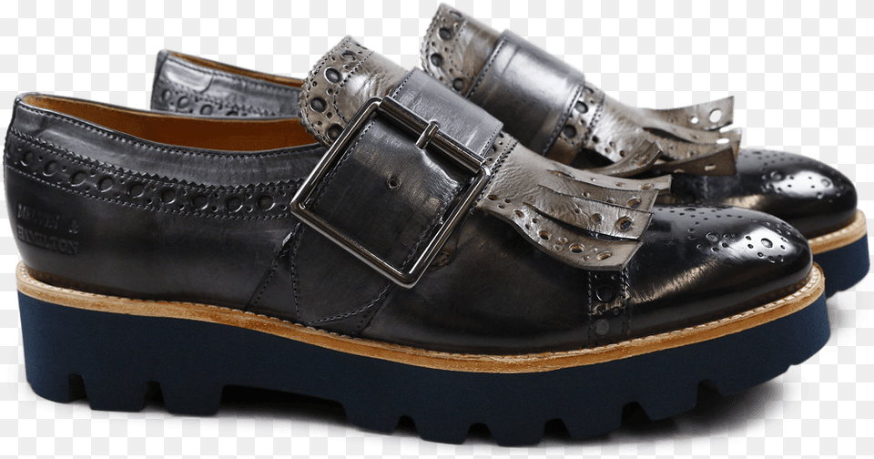 Monks Amelie 52 London Fog Kilty Smoke Buckle Gunmetal Leather, Clothing, Footwear, Shoe, Sneaker Png Image