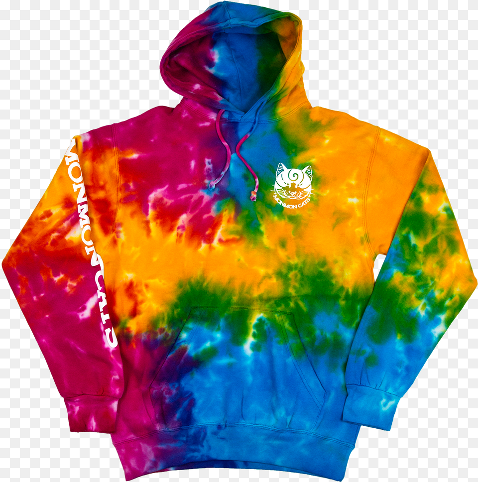 Monmoncats Tie Dye Monmon Cat Tie Dye Hoodie, Clothing, Knitwear, Sweater, Sweatshirt Free Png Download