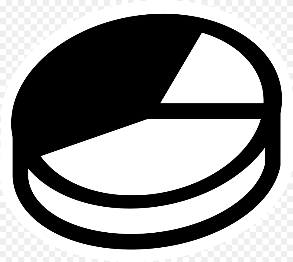 Mono Chart Pie 3d Clip Arts Pie Chartclipart Black And White, Symbol, Disk Png Image