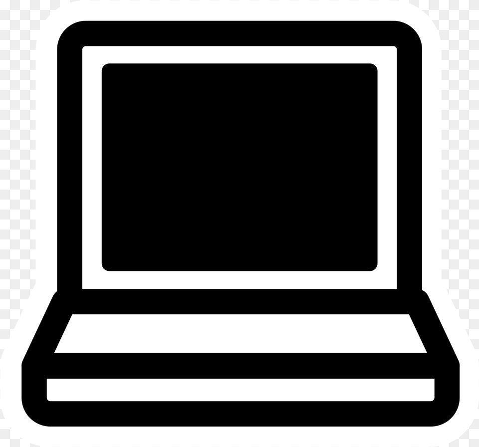 Mono Laptop Clip Arts Black And White Laptop Clipart, Computer, Electronics, Pc Png Image
