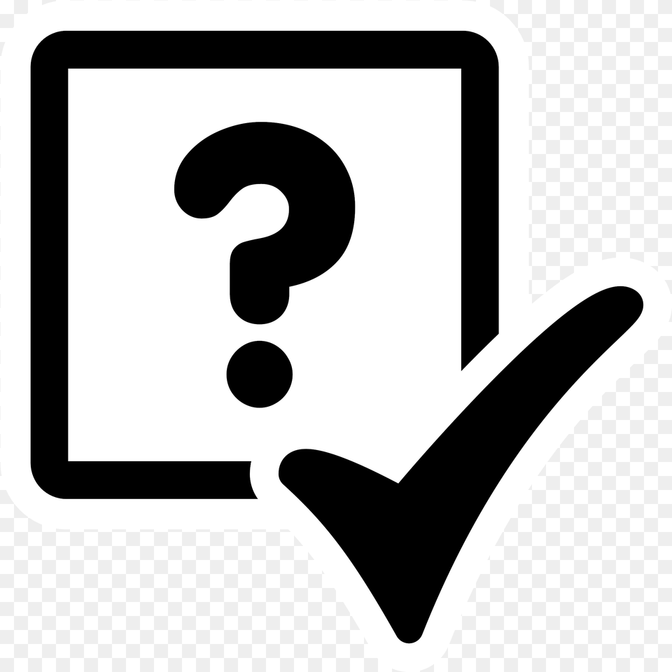 Mono Test It Clip Arts Check Box Question Mark, Symbol, Sign, Smoke Pipe Png Image