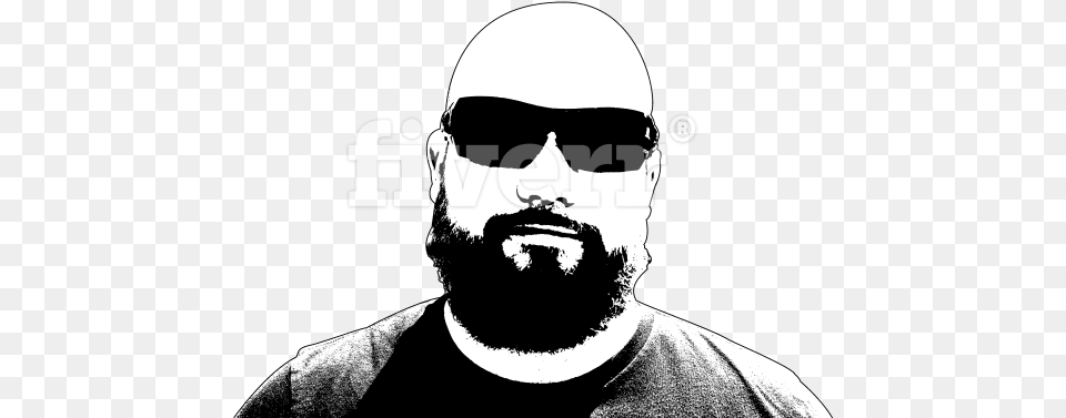 Monochrome, Beard, Face, Head, Person Png Image