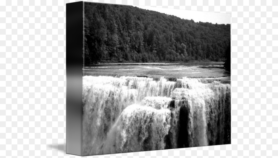 Monochrome, Nature, Outdoors, Water, Waterfall Free Png Download