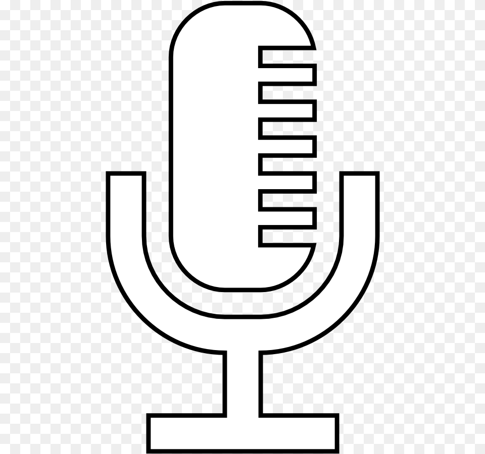 Monochrome Clip Art Library Microphone Logo In White, Electrical Device Png