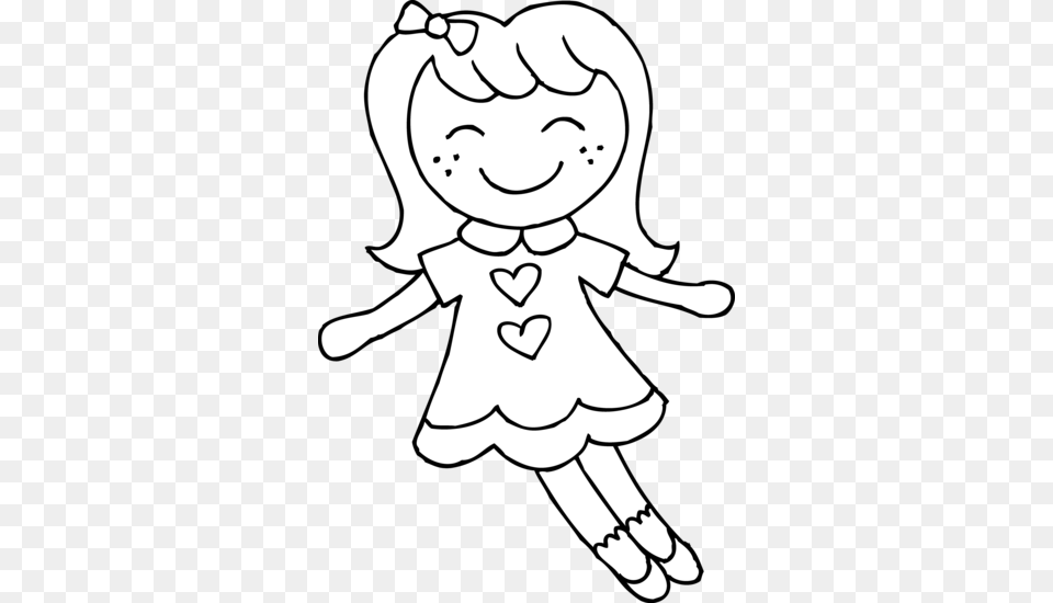 Monochrome Clipart Doll, Stencil, Baby, Person, Face Png