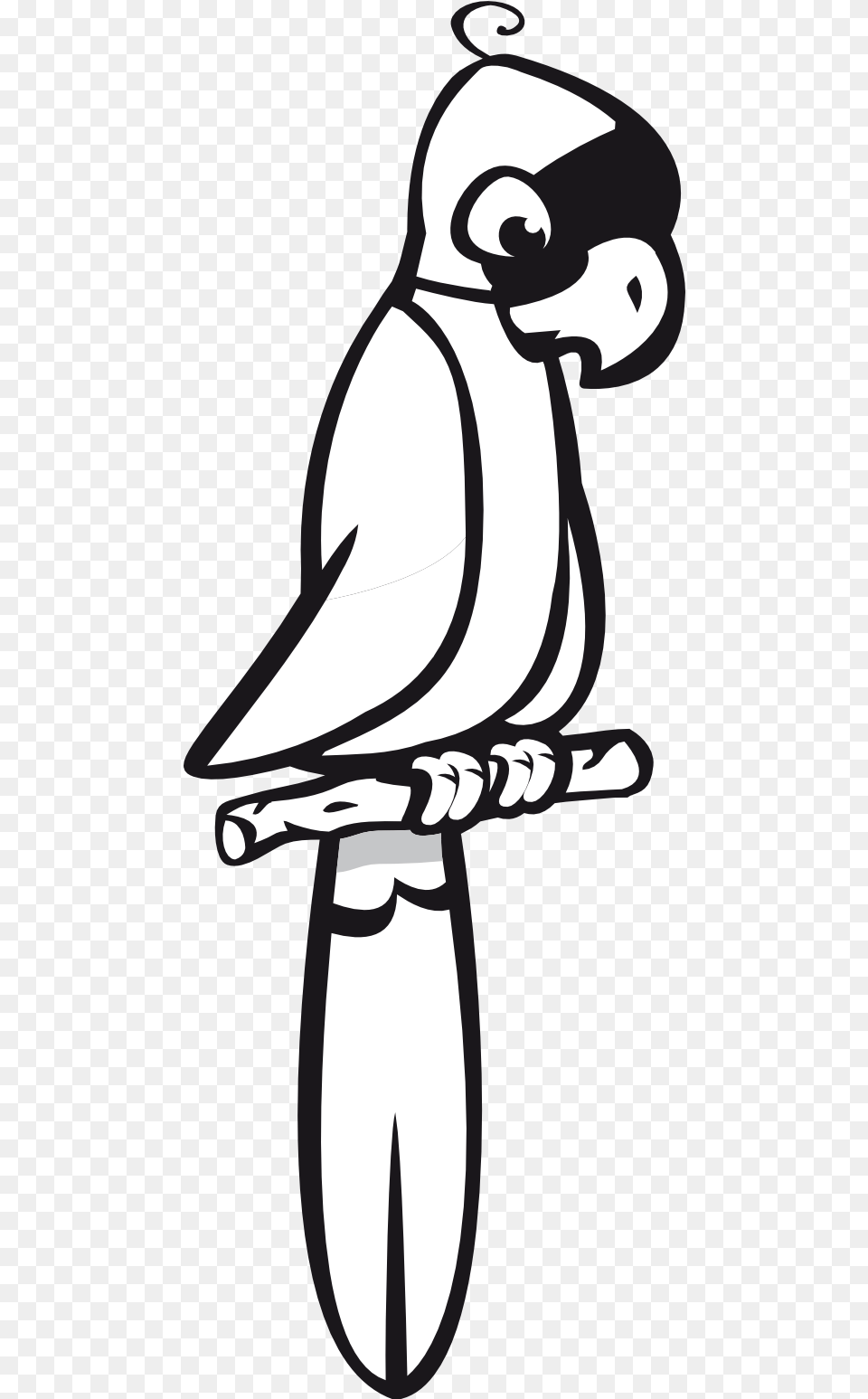 Monochrome Clipart Parrot, Stencil, Animal, Bird, Jay Free Png Download