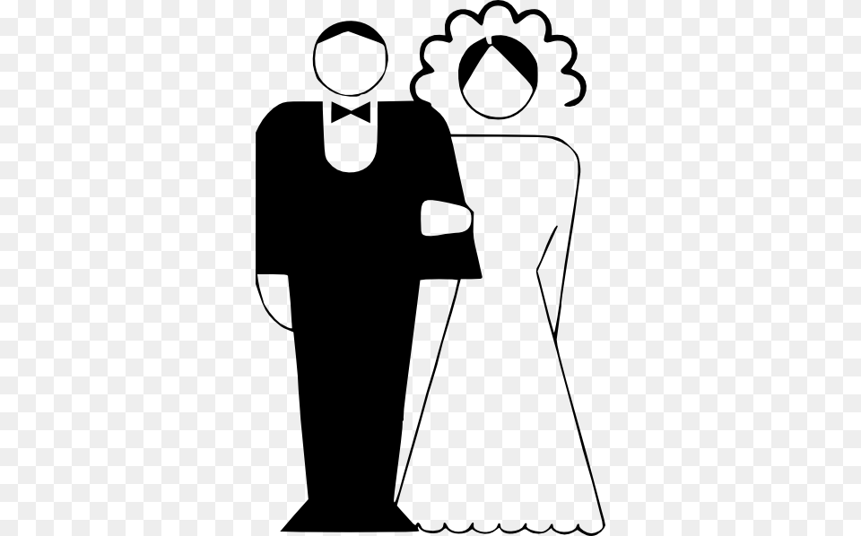 Monochrome Clipart Wedding, Stencil, Formal Wear, Adult, Sleeve Png