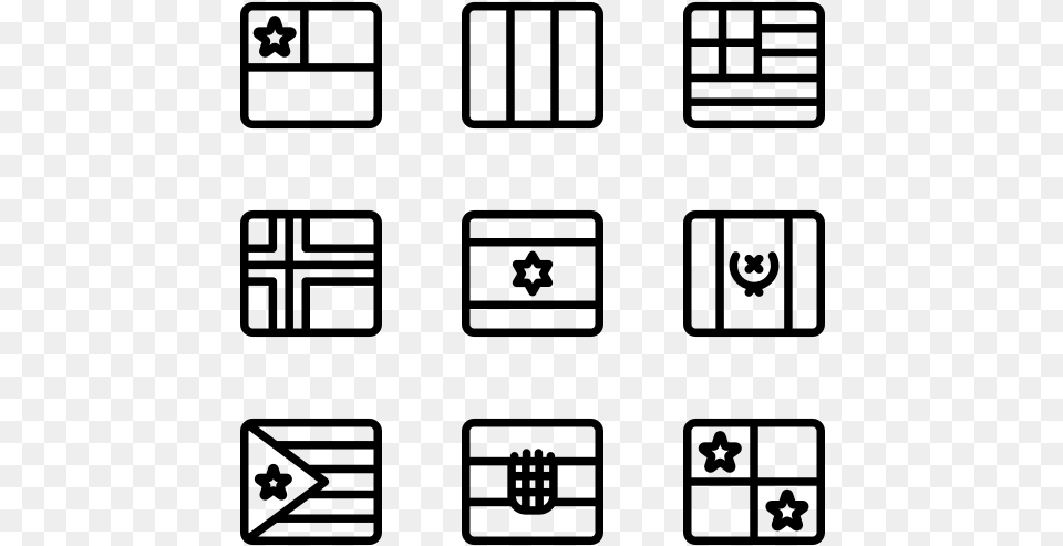 Monochrome Country Flags, Gray Free Png