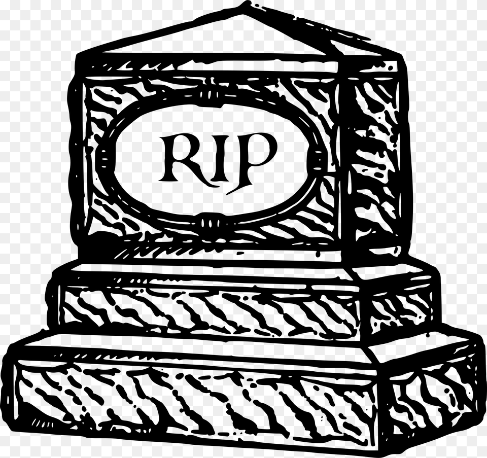 Monochrome Funeral Grave Clip Art, Gray Png