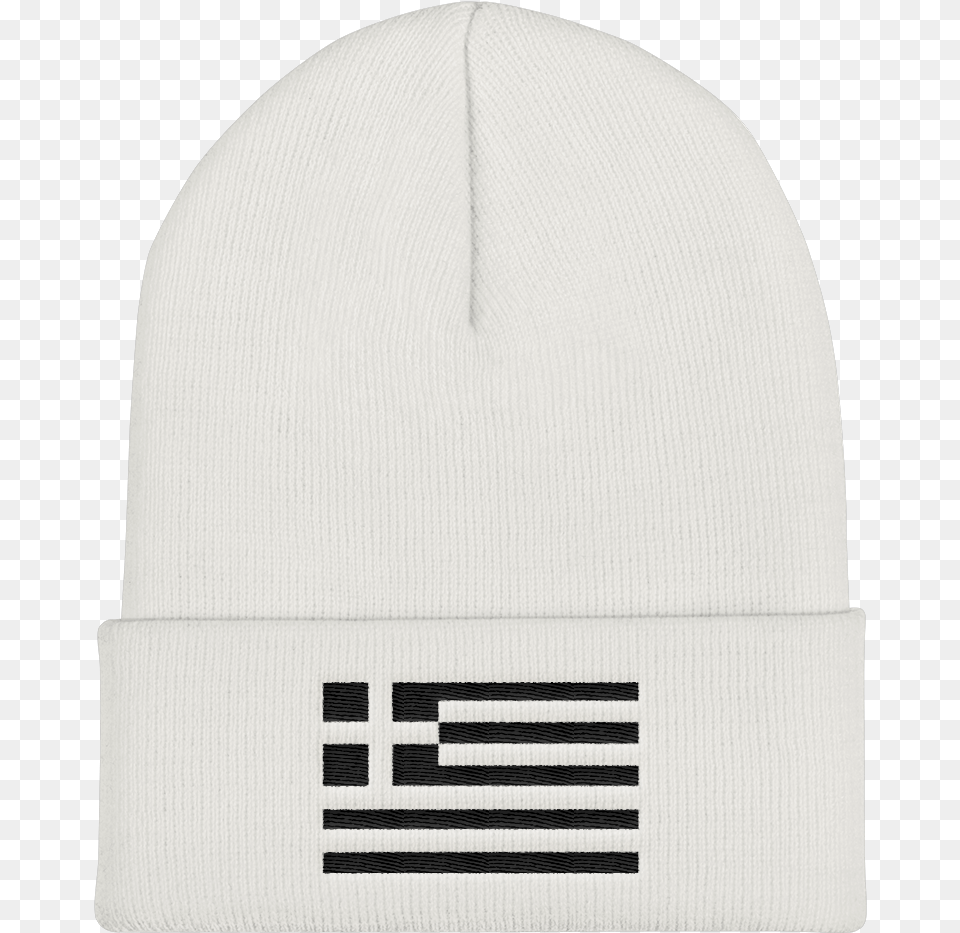 Monochrome Greek Flag Beanie, Cap, Clothing, Hat Png