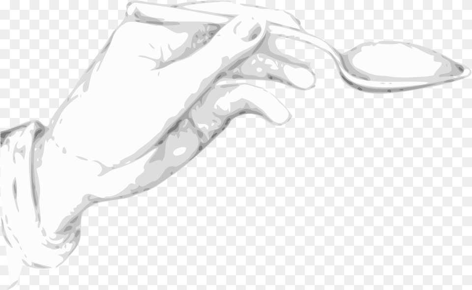 Monochrome Hand Holding Spoon Drawing, Cutlery, Adult, Bride, Female Free Transparent Png