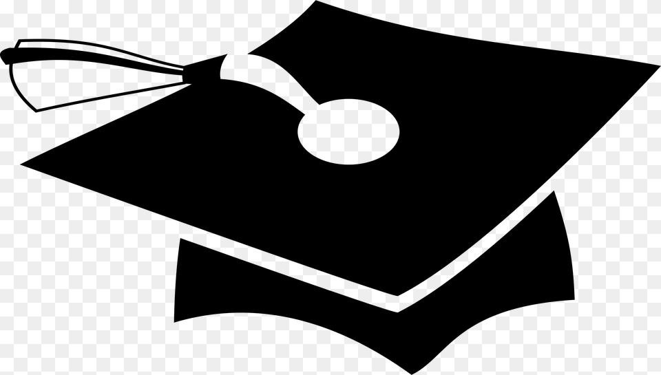 Monochrome Icon Clip Arts Graduation Hat Hd Black N White, Gray Free Png