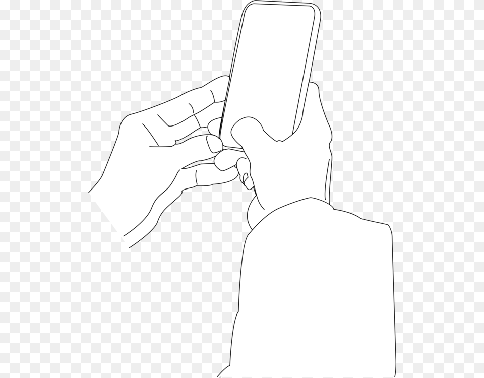 Monochrome Line Art, Electronics, Phone, Adult, Male Free Png Download