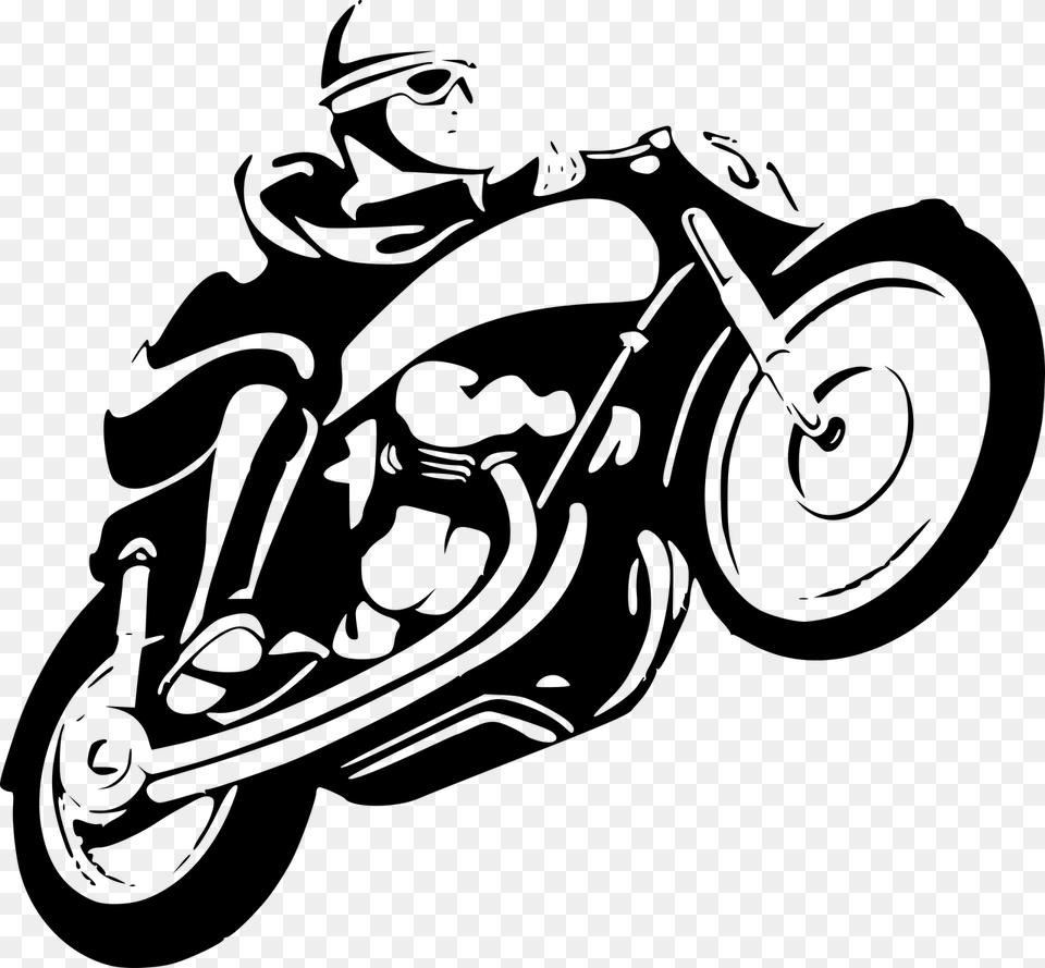 Monochrome Photographysymbolmotor Vehicle Motorbike Line Art, Gray Png