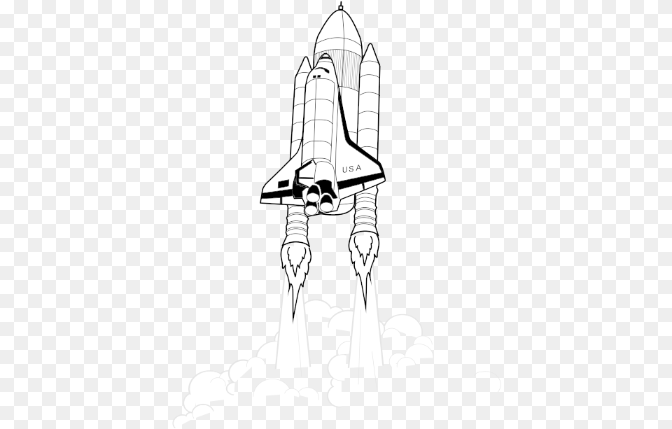Monochrome Spaceship Lift Off Clipart, Rocket, Weapon, Aircraft, Transportation Png