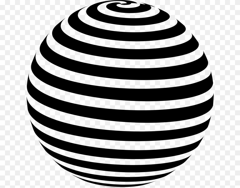 Monochrome Sphere, Gray Free Transparent Png