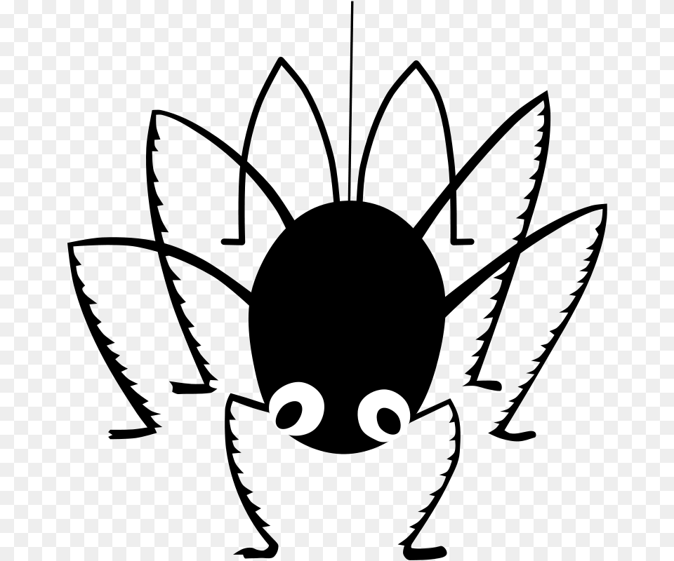 Monochrome Spider Clipart, Green, Animal Free Png Download