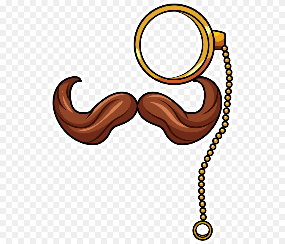 Monocle Cartoon Stickers Mustache Cartoon Monocle, Face, Head, Person, Smoke Pipe Png