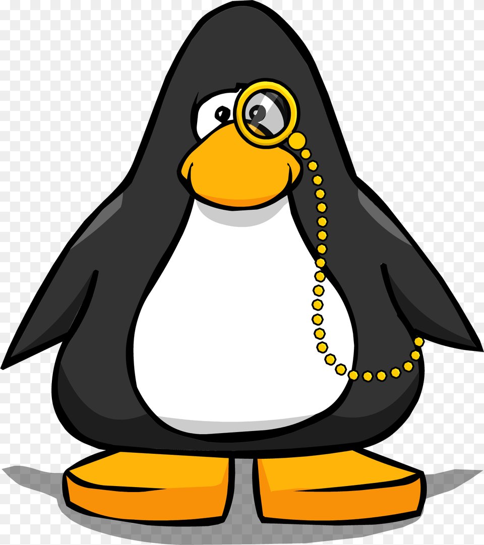 Monocle From A Player Card Club Penguin Ninja Mask, Animal, Bird, King Penguin Free Png Download