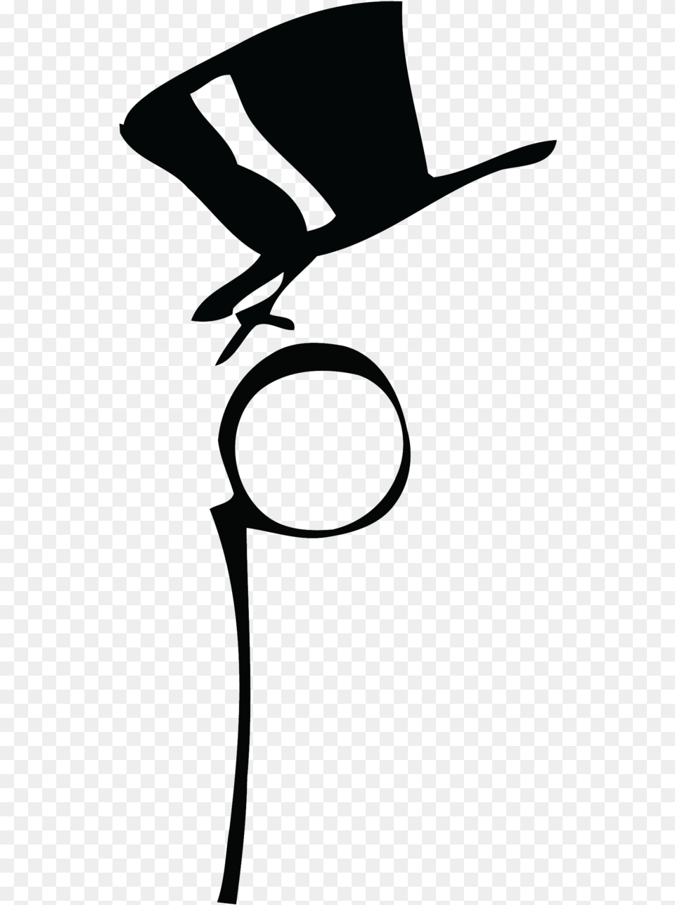 Monocle Top Hat Background Monocle And Top Hat Art, Silhouette, Tennis Racket, Tennis, Sport Free Png Download
