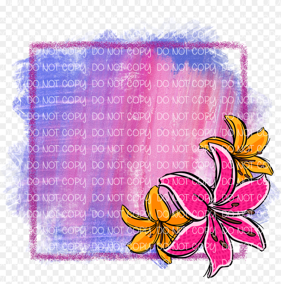 Monogram Frame, Flower, Plant, Petal, Purple Png