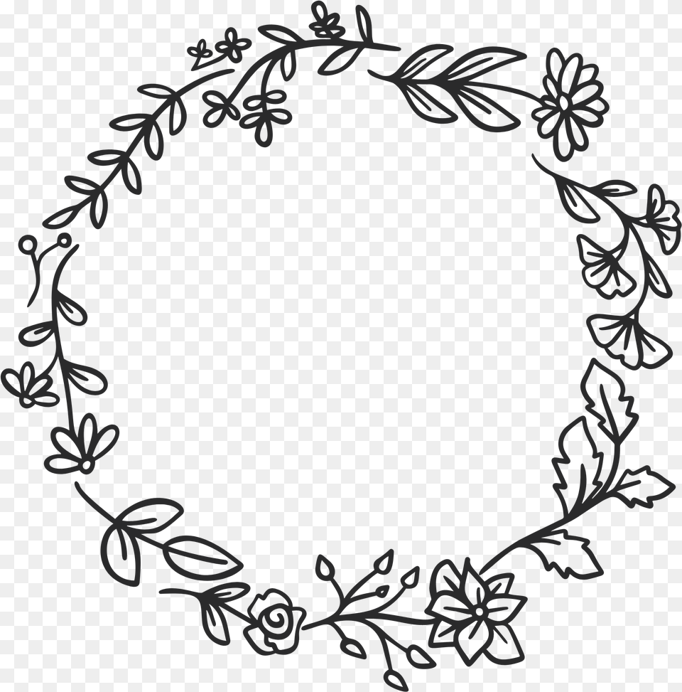 Monogram Frame, Blackboard, Art, Floral Design, Graphics Free Png Download