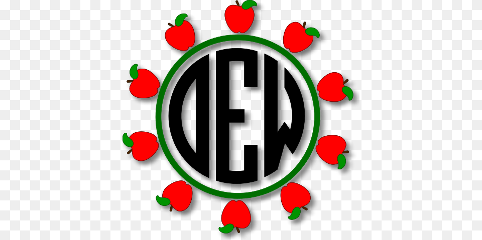 Monogram Frame Apples, Berry, Food, Fruit, Plant Png Image