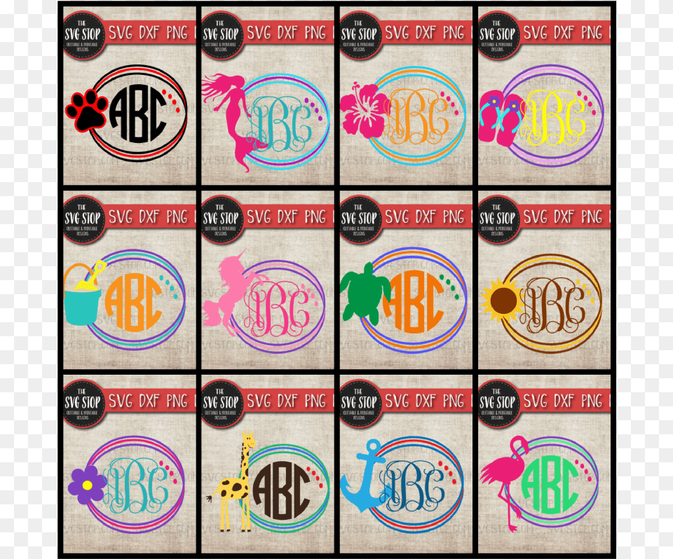 Monogram Frames Bundle Example Circle, Logo, Poultry, Animal, Fowl Free Png Download