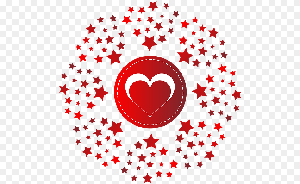 Monogram Heart Pattern Love Red Ornament Holiday Buenos Dias Mi Corazones, Symbol Png Image