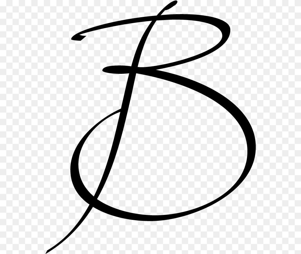 Monogram Letter B, Gray Free Png