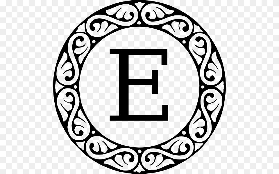Monogram Letter E Clip Art, Symbol, Number, Stencil, Text Png Image
