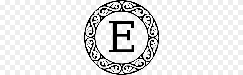 Monogram Letter E Clip Art For Web, Gray Free Transparent Png