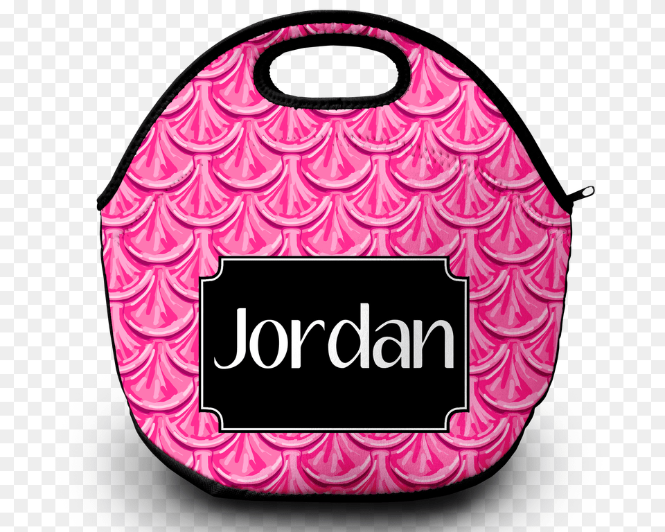 Monogram Lunch Bag Mermaid Scales Pink, Accessories, Handbag, Purse, Pattern Free Transparent Png