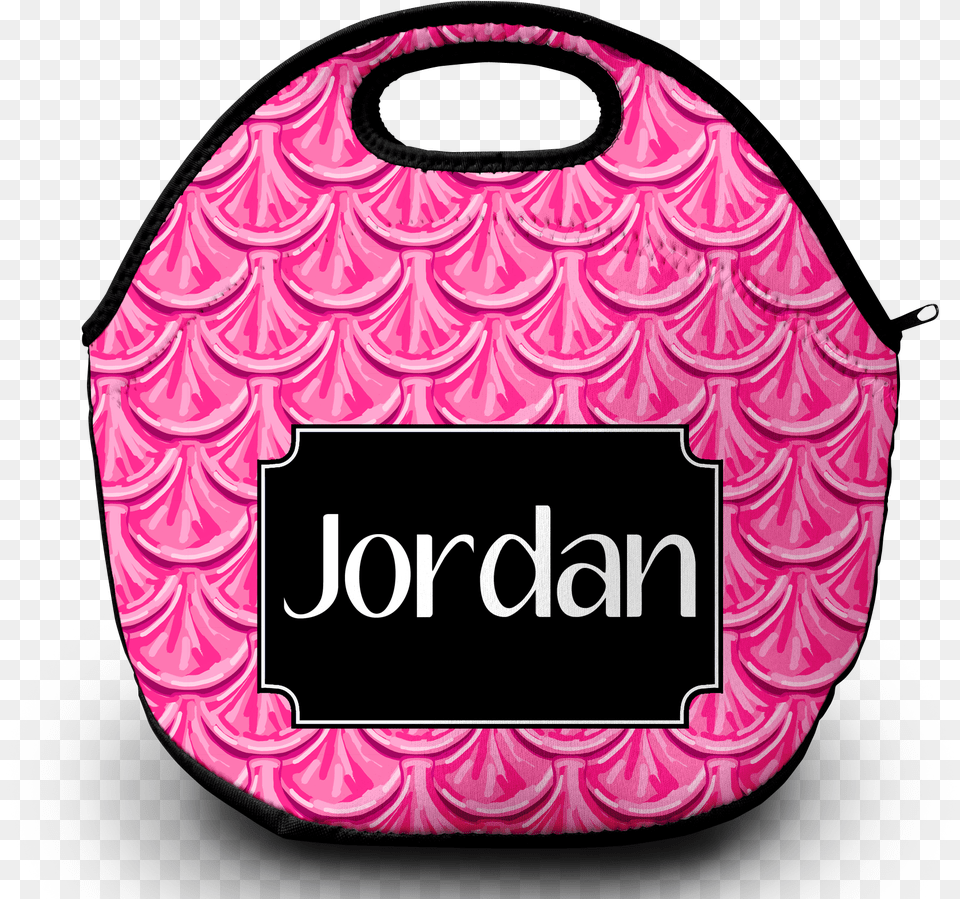Monogram Lunch Bag Mermaid Scales Pink Tote Bag, Accessories, Handbag, Purse Free Transparent Png