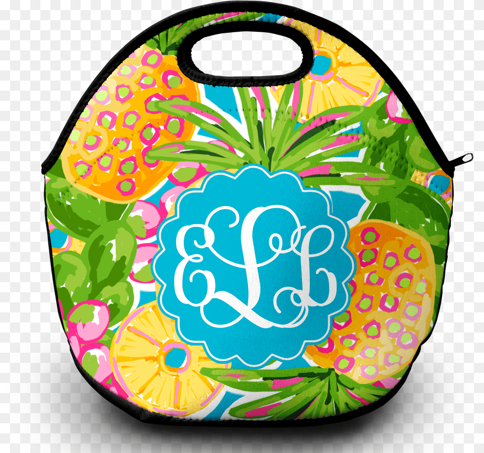 Monogram Lunch Bag Pineapple Paradise, Accessories, Handbag, Disk, Bib Free Png