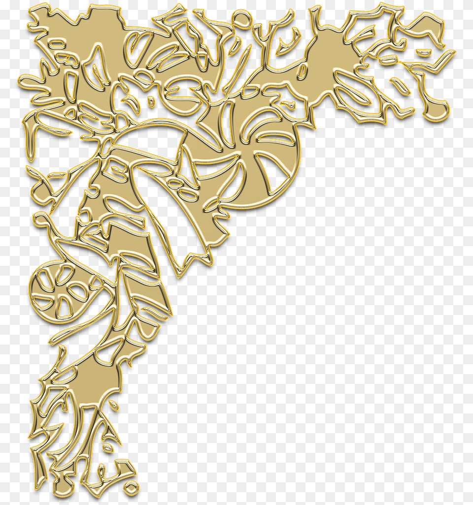 Monogram Pattern Ornament Photo Venzel, Art, Graphics, Gold Free Png Download