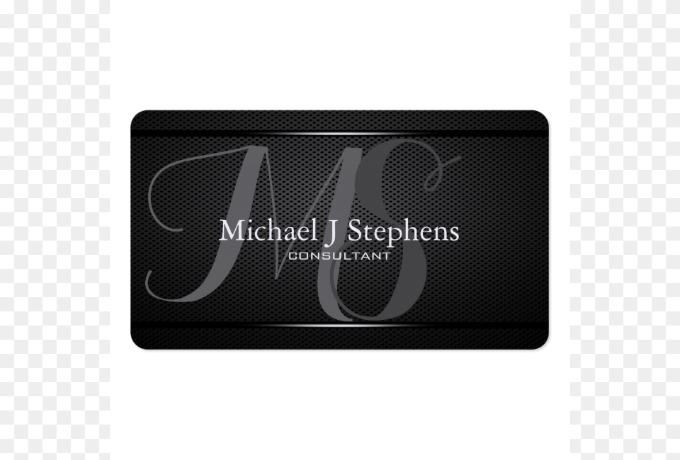 Monogram Professional Black Metal Textured Business Label, Electronics, Speaker, Paper, Text Free Png