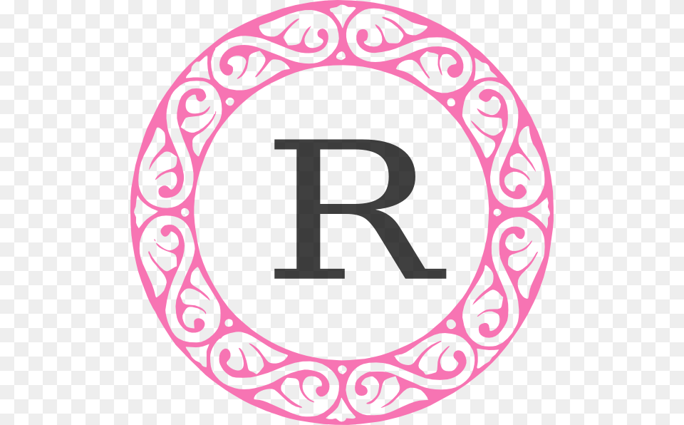 Monogram R Clip Art, Number, Symbol, Text, Disk Png Image