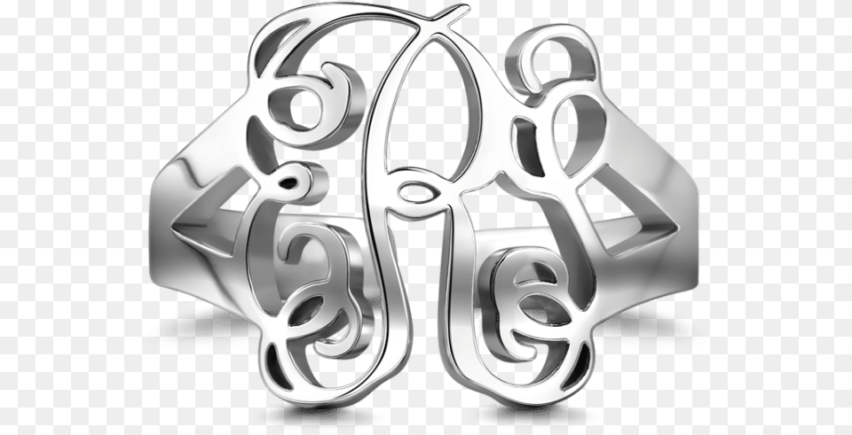 Monogram Rings Soufeel Personalized Monogram Ring Rose, Accessories, Jewelry, Gun, Weapon Free Png Download