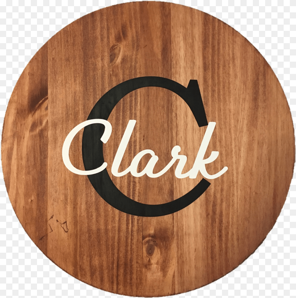 Monogram Wood Sign 18 Round Circle, Hardwood, Logo Free Png Download