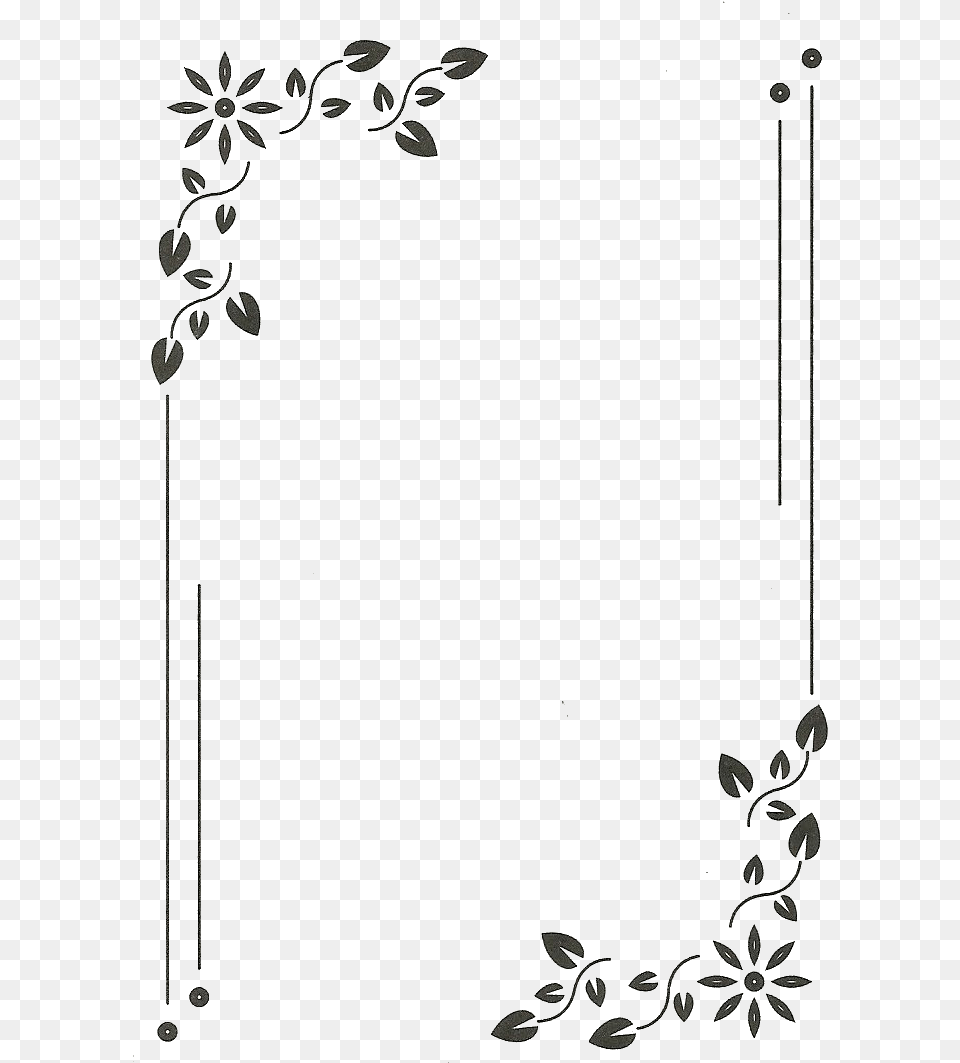 Monograma Moldura Quadro Flowers Flores Lucianoballack Border Design For Cards, Art, Floral Design, Graphics, Pattern Free Png Download