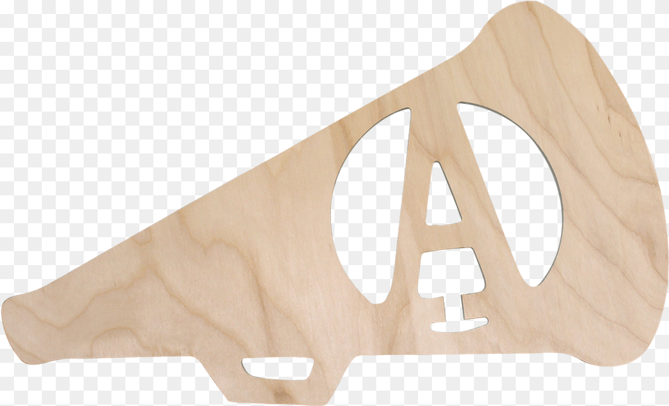 Monogrammed Wall Decor Cheer Megaphone Plywood, Wood Png Image