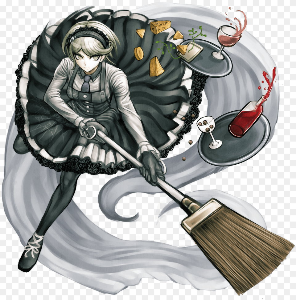 Monokuma, Glove, Person, Cleaning, Clothing Free Png