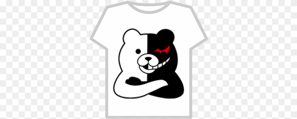 Monokuma Dangan Ronpa Roblox Bendy T Shirt Roblox, Clothing, T-shirt, Stencil, Animal Png